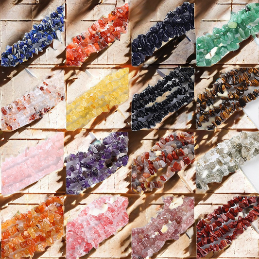 Semi-finished natural crystal gemstone loose beads polished irregular gravel beaded bracelet diy jewelry accessories